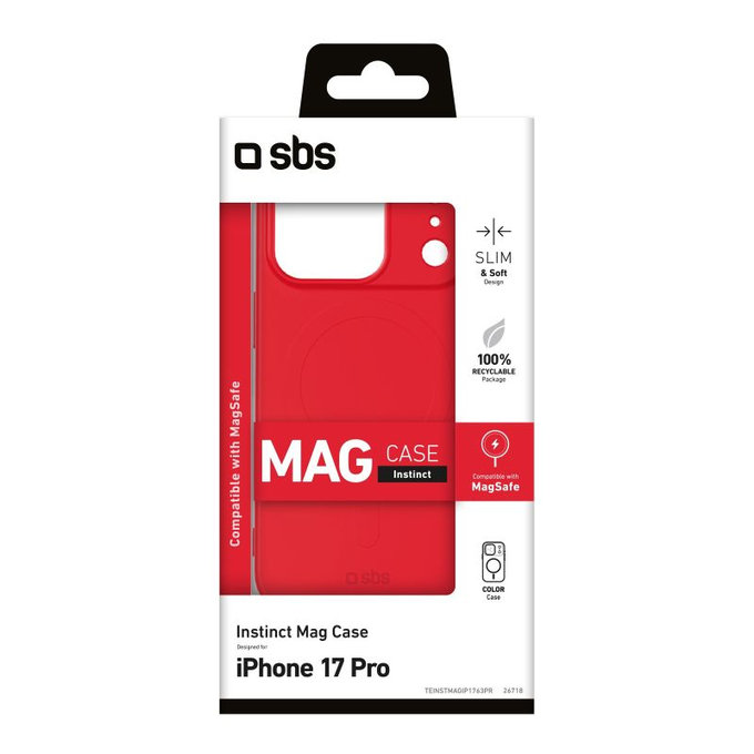SBS - Instinct Mag MagSafe tok iPhone 17 Pro, piros