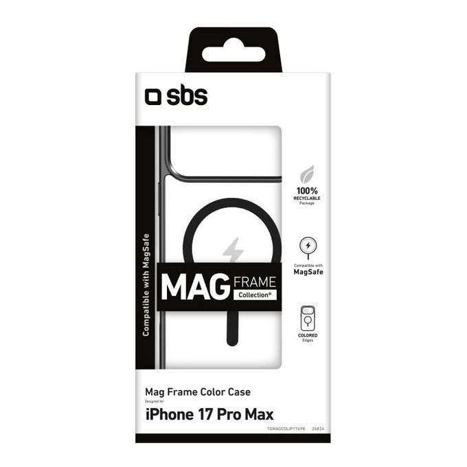 SBS - Mag Frame MagSafe tok iPhone 17 Pro Max, fekete