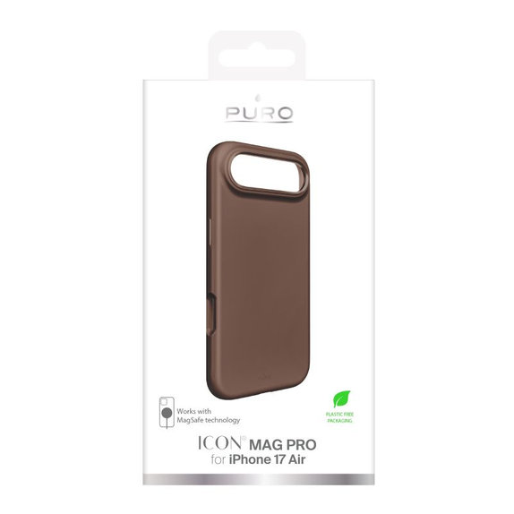 PURO - ICON MAG PRO MagSafe tok iPhone 17 Air, barna
