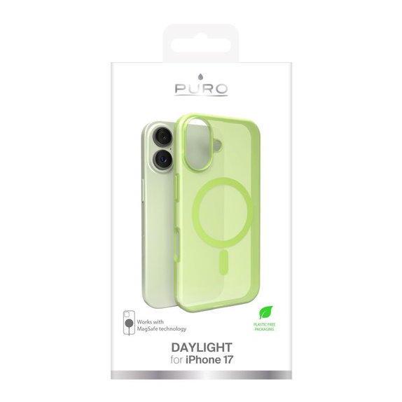 PURO - DAYLIGHT MagSafe tok iPhone 17, zöld