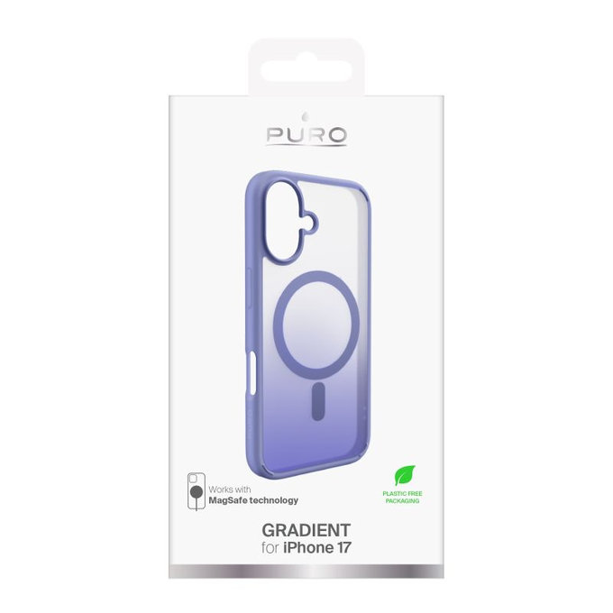 PURO - Gradient MagSafe tok iPhone 17, rózsaszín