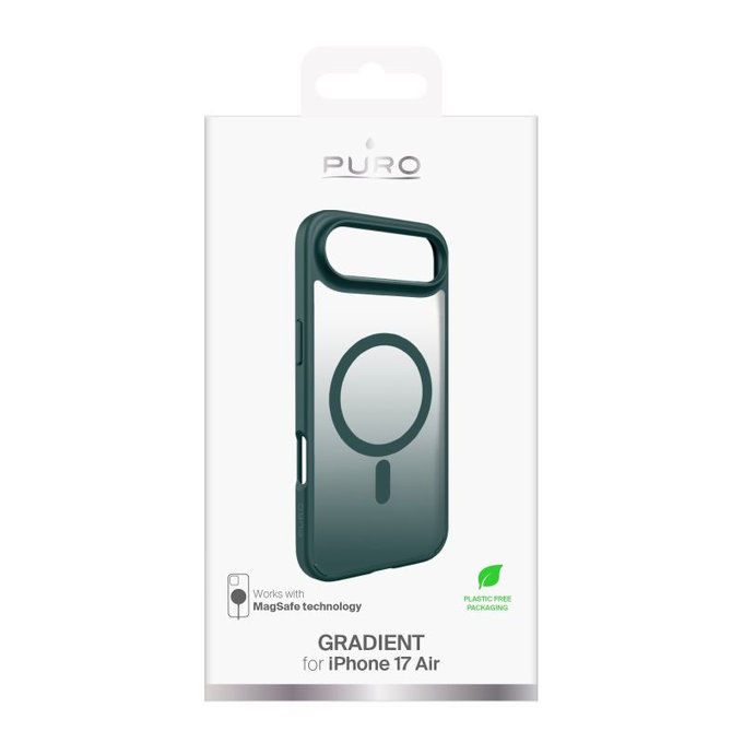 PURO - Gradient MagSafe tok iPhone 17 Air, Petroleum Green