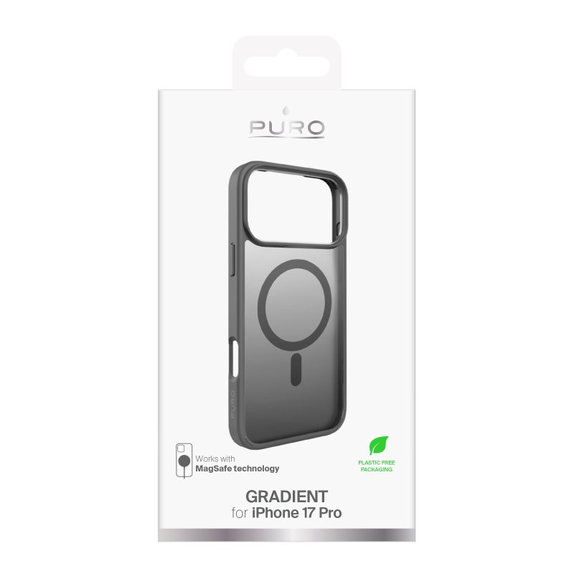 PURO - Gradient MagSafe tok iPhone 17 Pro, sötét szürke