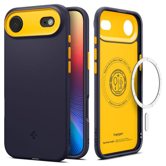 Spigen - Nano Pop MagSafe tok iPhone 17 Air, Blueberry Navy