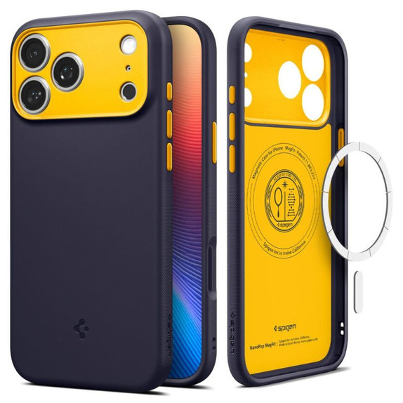 Spigen - Nano Pop MagSafe tok iPhone 17 Pro, Blueberry Navy