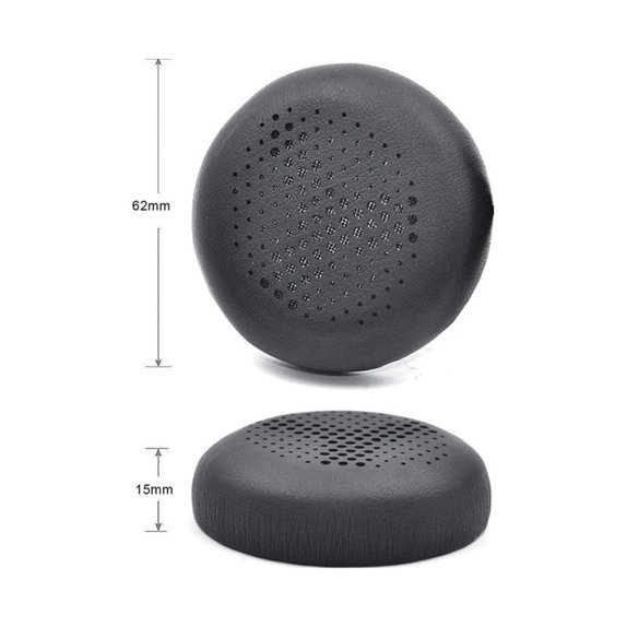 Csere fülpárnák AKG Y500 fejhallgatóhoz, Memóriahab + PU bőr, Fekete, 1 pár