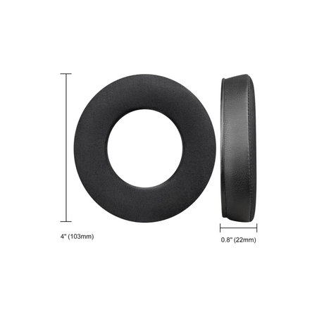 Csere fülpárnák Beyerdynamic DT440, DT660, DT990 Pro fejhallgatóhoz, Memóriahab + bőr + Textil + Hűtő gél, Fekete, 1 pár