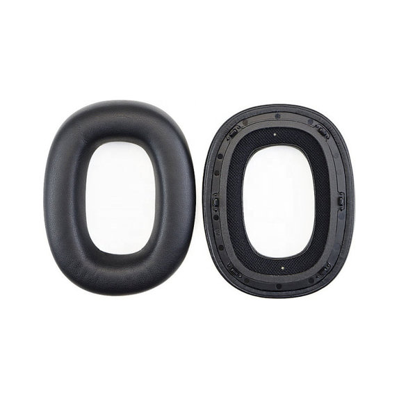 Csere fülpárnák Bowers & Wilkins PX8, PX7S2 fejhallgatóhoz, Memóriahab + PU bőr, Fekete, 1 pár