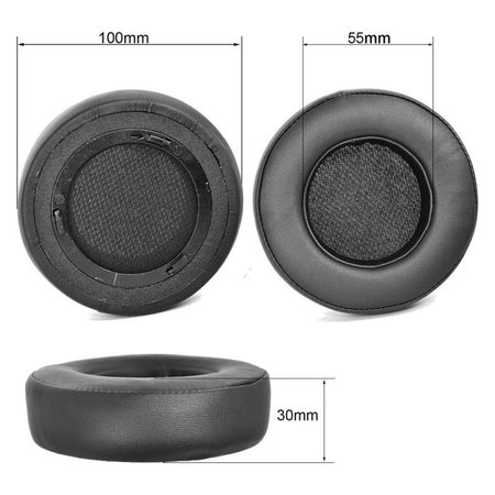 Csere fülpárnák Corsair Virtuoso RGB fejhallgatóhoz, Memóriahab + PU bőr, Fekete, 1 pár