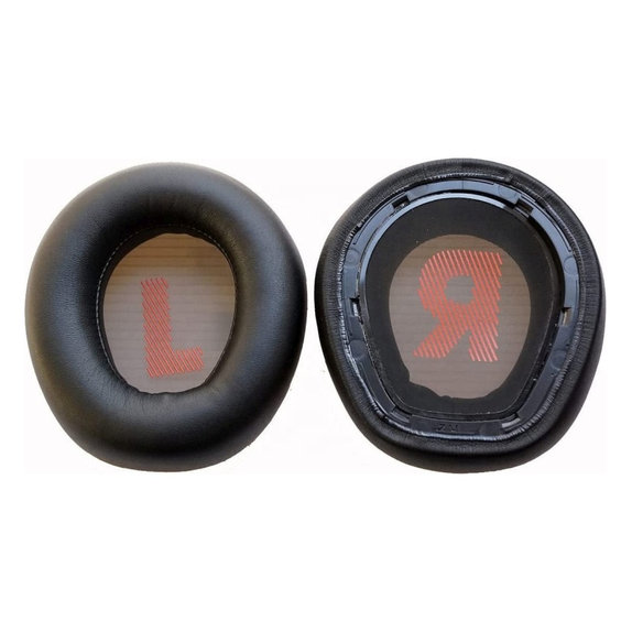 Csere fülpárnák JBL Quantum Q600 fejhallgatóhoz, Memóriahab + PU bőr, Fekete, 1 pár