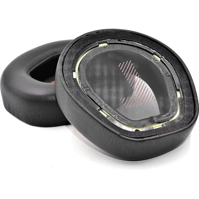 Csere fülpárnák JBL Quantum One fejhallgatóhoz, Memóriahab + PU bőr, Fekete, 1 pár