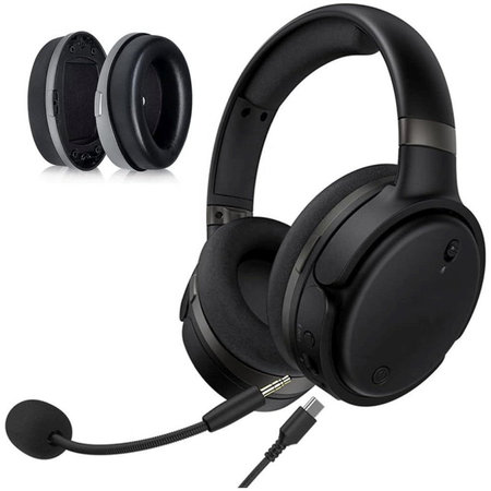 Csere fülpárnák Kingston HyperX Cloud Orbit S fejhallgatóhoz, Memóriahab + PU bőr, Fekete, 1 pár