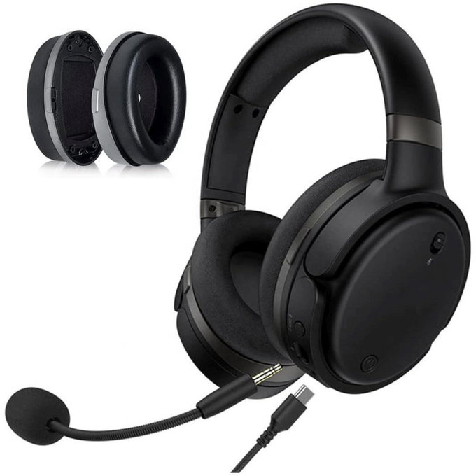 Csere fülpárnák Kingston HyperX Cloud Orbit S fejhallgatóhoz, Memóriahab + PU bőr, Fekete, 1 pár