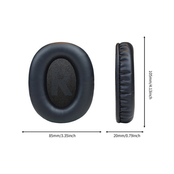 Csere fülpárnák Logitech G Pro X fejhallgatóhoz, Memóriahab + PU bőr, Fekete, 1 pár