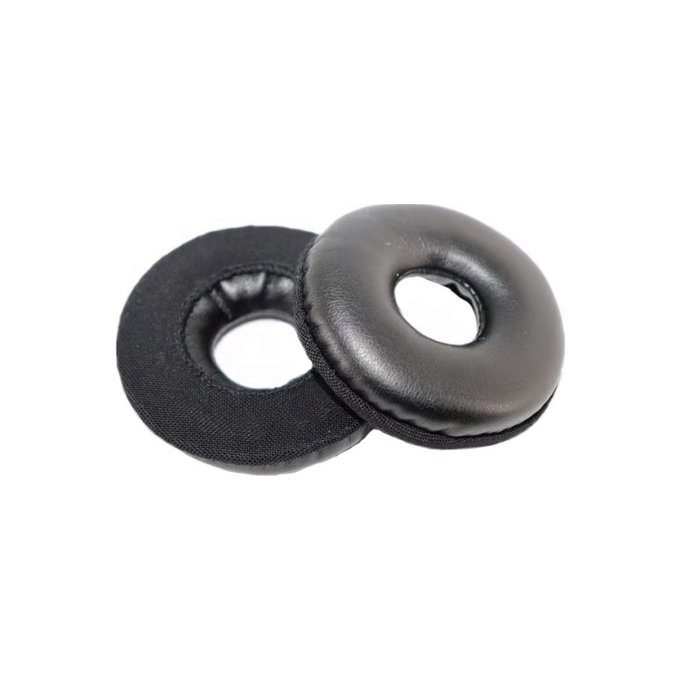 Csere fülpárnák Logitech H600, H390, H609 fejhallgatóhoz, Memóriahab + PU bőr, Fekete, 1 pár