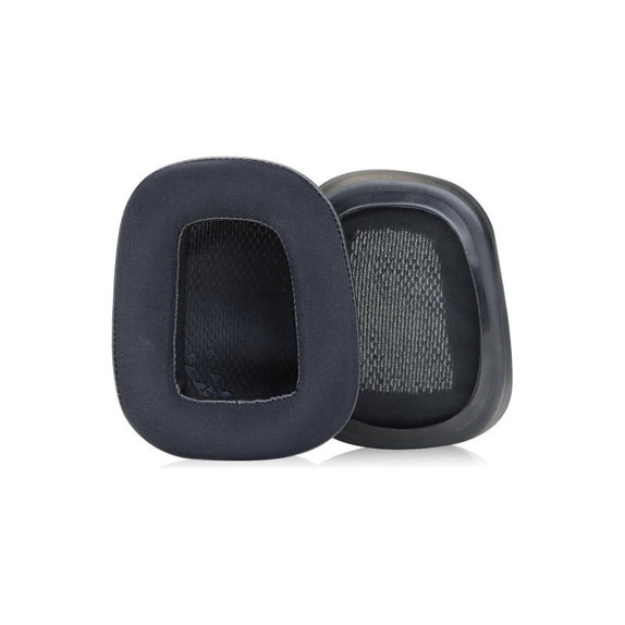 Csere fülpárnák Logitech G633 Artemis, G933 Artemis fejhallgatóhoz, Memóriahab + Textil + bőr, Fekete, Hűtő gél, 1 pár