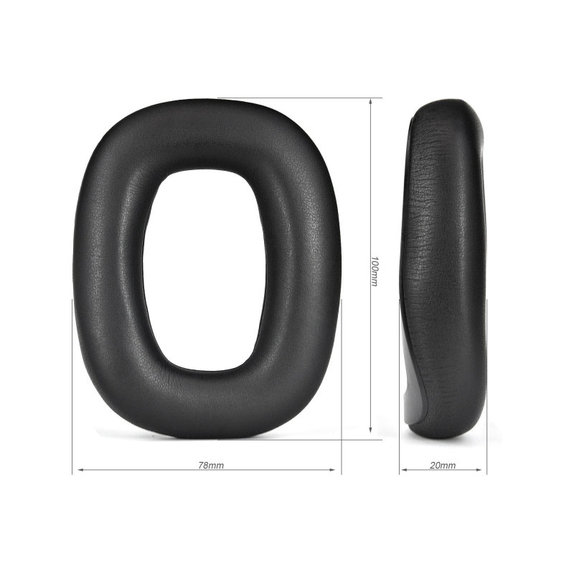 Mágneses csere fülpárnák Logitech Astro A30 fejhallgatóhoz, Memóriahab + PU bőr, Fekete, 1 pár
