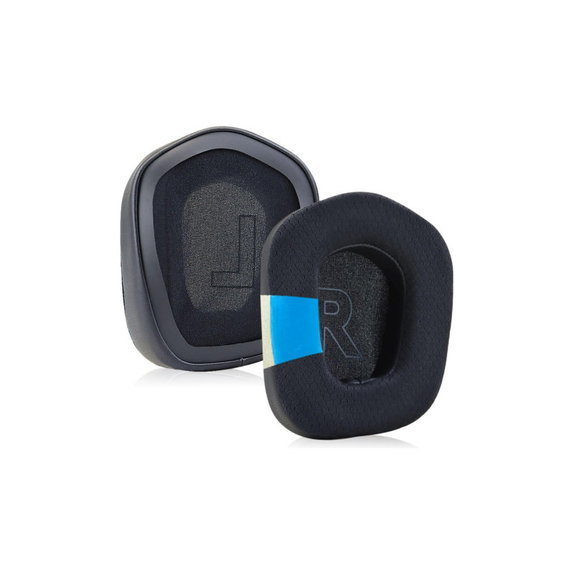 Csere fülpárnák Logitech G733 fejhallgatóhoz, Memóriahab + Textil + bőr, Fekete, Hűtő gél, 1 pár