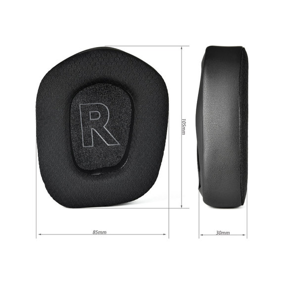 Csere fülpárnák Logitech G733 fejhallgatóhoz, Memóriahab + Textil + bőr, Fekete, Hűtő gél, 1 pár