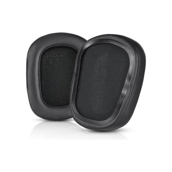 Csere fülpárnák Logitech G633 Artemis, G933 Artemis fejhallgatóhoz, Memóriahab + bőr, Fekete, 1 pár