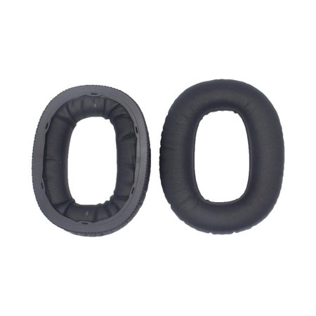 Csere fülpárnák Marshall Monitor II fejhallgatóhoz, Memóriahab + PU bőr, Fekete, 1 pár