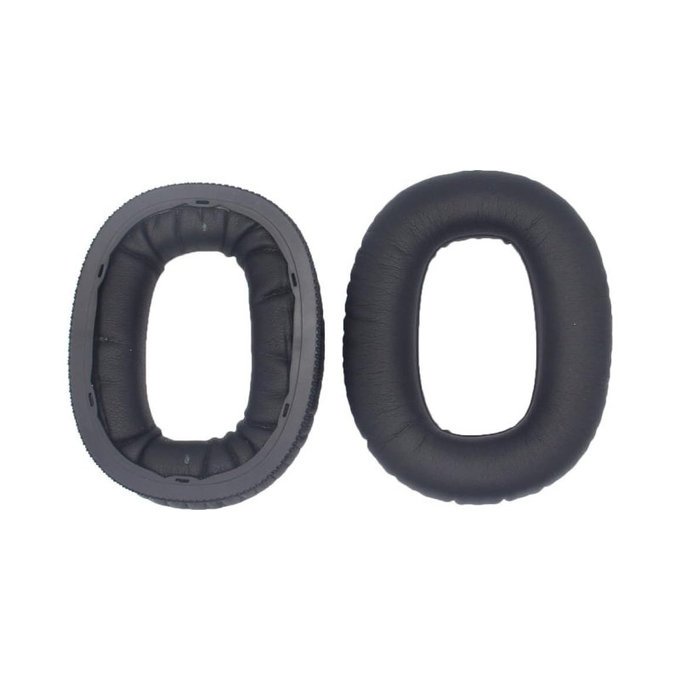 Csere fülpárnák Marshall Monitor II fejhallgatóhoz, Memóriahab + PU bőr, Fekete, 1 pár