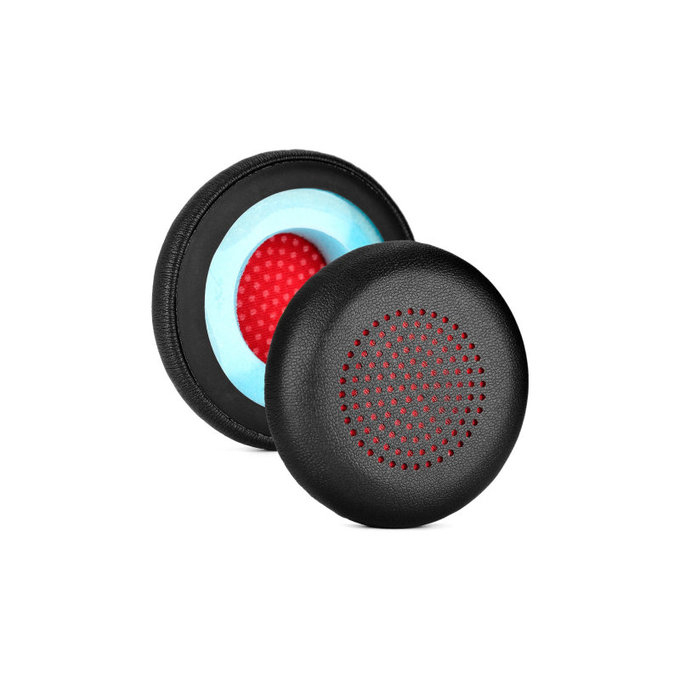 Csere fülpárnák Plantronics Voyager Focus UC fejhallgatóhoz, PU bőr, Fekete, 1 pár