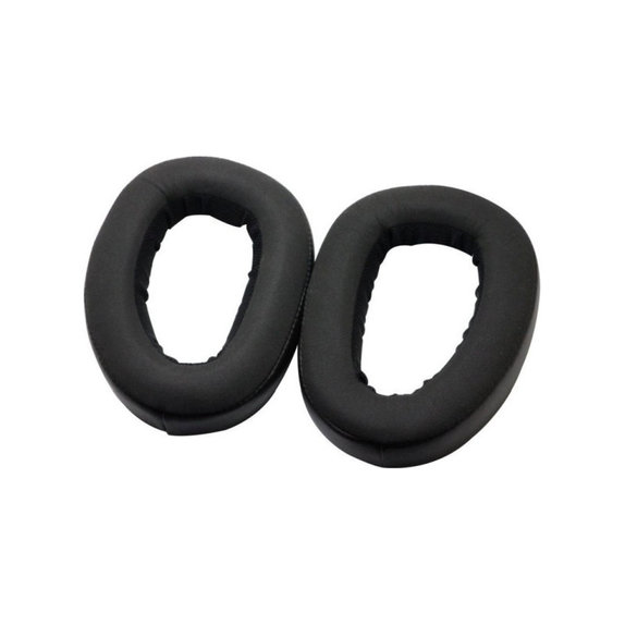Csere fülpárnák Sennheiser GSP500, GSP600 fejhallgatóhoz, Memóriahab + PU bőr, Fekete, 1 pár