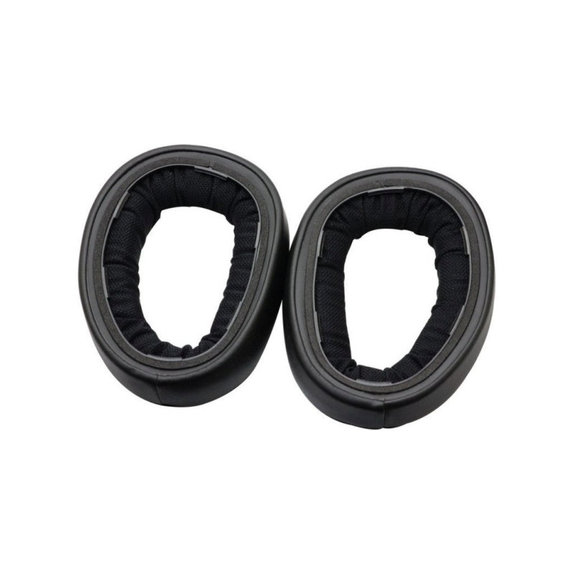 Csere fülpárnák Sennheiser GSP500, GSP600 fejhallgatóhoz, Memóriahab + PU bőr, Fekete, 1 pár