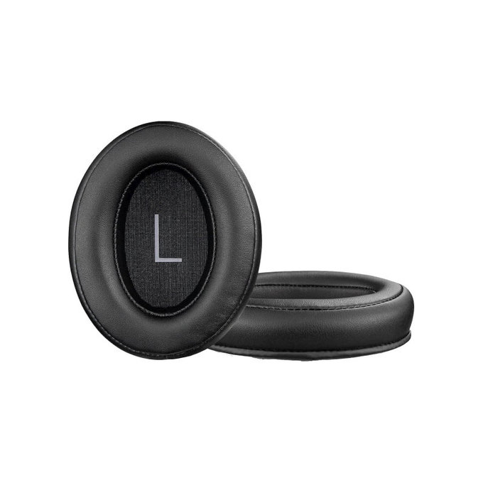 Csere fülpárnák Sennheiser Momentum 3.0 fejhallgatóhoz, Memóriahab + bőr, Fekete, 1 pár