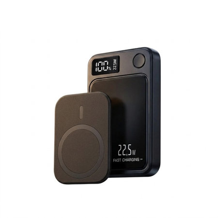 FixPremium - MagSafe PowerBank 5000mAh LED Kijelzővel, fekete