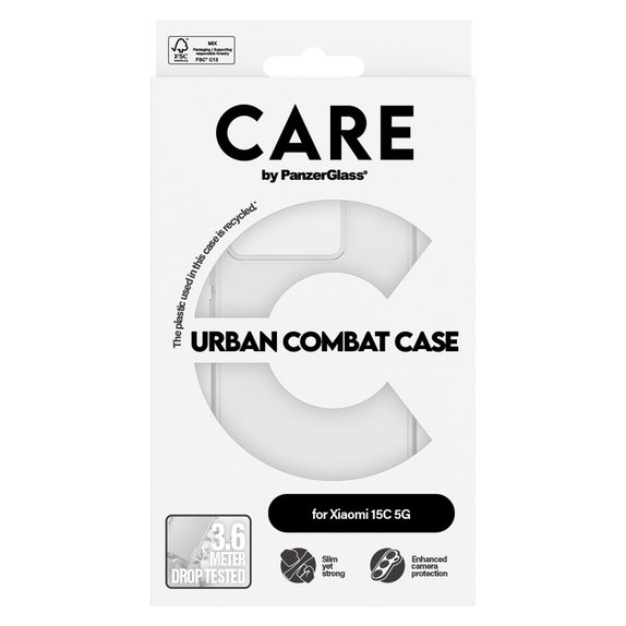 Tok Urban Combat Xiaomi 15C 5G készülékhez, Átlátszó, PanzerGlass