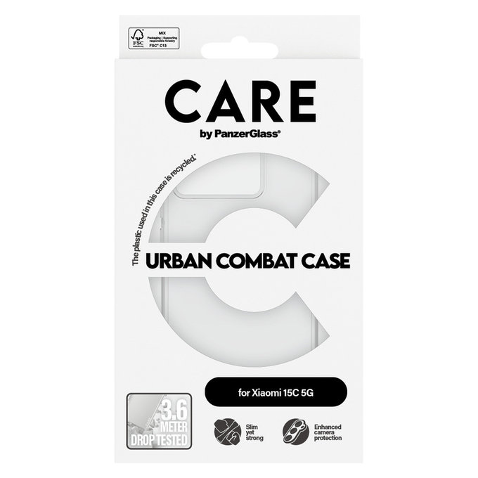 Tok Urban Combat Xiaomi 15C 5G készülékhez, Átlátszó, PanzerGlass