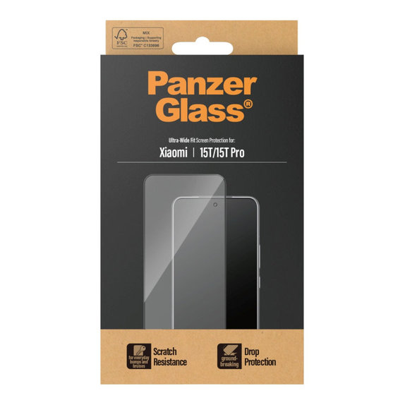 UWF edzett üveg Xiaomi 15T/15T Pro készülékhez, Fekete, PanzerGlass