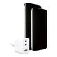 Utazóadapter Grand Prix 2x USB-C/USB-A, GaN, 70 W PD, Ezüst-fehér, empower