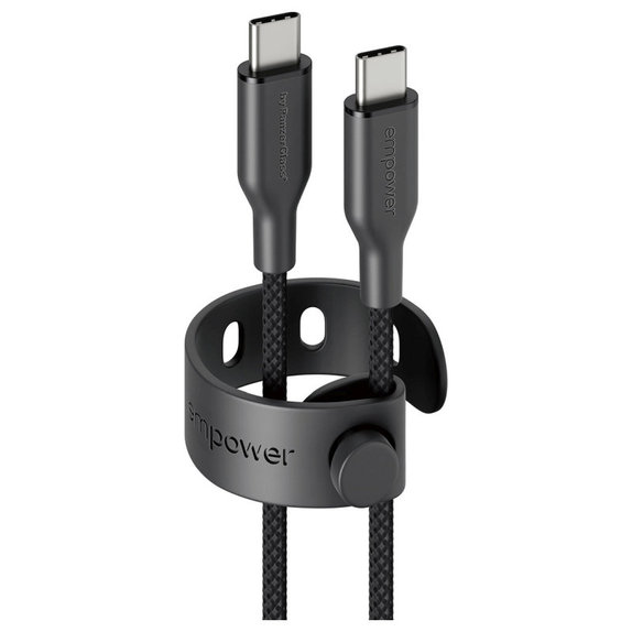 USB-C kábel, 60 W, Racing, 1, 2 m, Space Black, empower