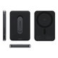 Vezeték nélküli PowerBank 5000 mAh forgatható állvánnyal, 20 W, MagSafe kompatibilis, Qi2/USB-C, Space Black, empower