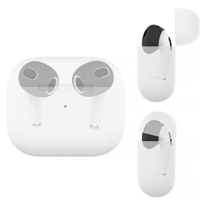 Csere Szilikon Fülillesztékek Apple AirPods 3 Fülhallgatóhoz, Fehér