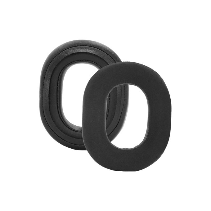 Csere Fülpárnák Razer Blackshark V3, V3X Fejhallgatóhoz, Memóriahab + Textil + PU Bőr, Fekete, Hűtő Gél, 1 Pár