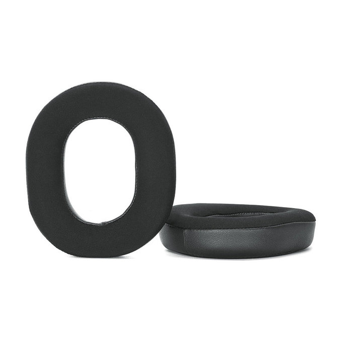 Csere Fülpárnák Razer Blackshark V3, V3X Fejhallgatóhoz, Memóriahab + Textil + PU Bőr, Fekete, 1 Pár