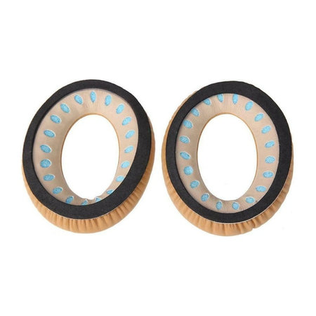 Csere Fülpárnák Bose QuietComfort 2, 15, 25 és 35 Fejhallgatóhoz, Memóriahab + PU Bőr, Khaki, 1 Pár