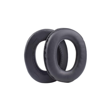 Csere Fülpárnák Panasonic RP-HTX7, RP-HTX7A, RP-HTX9 Fejhallgatóhoz, Memóriahab + PU Bőr, Fekete, 1 Pár