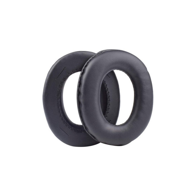 Csere Fülpárnák Panasonic RP-HTX7, RP-HTX7A, RP-HTX9 Fejhallgatóhoz, Memóriahab + PU Bőr, Fekete, 1 Pár