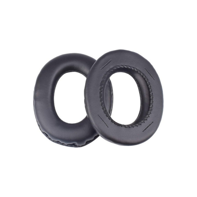 Csere Fülpárnák Panasonic RP-HTX7, RP-HTX7A, RP-HTX9 Fejhallgatóhoz, Memóriahab + PU Bőr, Fekete, 1 Pár