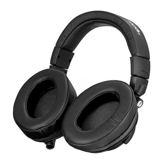 Csere Fülpárnák Shure SRH440 Fejhallgatóhoz, Memóriahab + PU Bőr, Fekete, 1 Pár