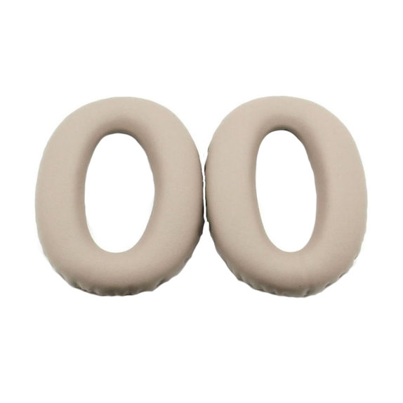 Csere Fülpárnák Sony WH-1000XM3 Fejhallgatóhoz, Memóriahab + PU Bőr, Bézs, 1 Pár