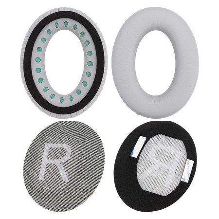 Csere Fülpárnák Bose QuietComfort 35 Fejhallgatóhoz, Memóriahab + PU Bőr, Szürke, 1 Pár
