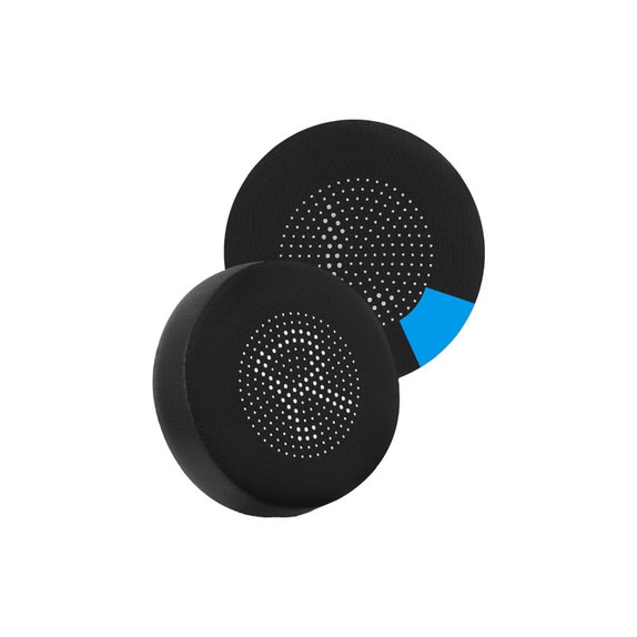 Csere Fülpárnák Jabra Evolve 75, 75+, UC, MS Fejhallgatóhoz, Memóriahab + PU Bőr, Fekete, Hűtő Gél, 1 Pár