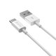 USB / USB-C kábel Smart, 2.1A, 2m, fehér, Devia