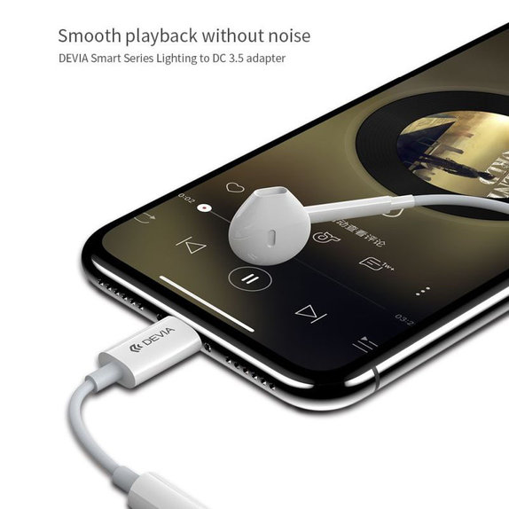 Smart adapter 3,5mm Jack / Lightning, fehér, Devia